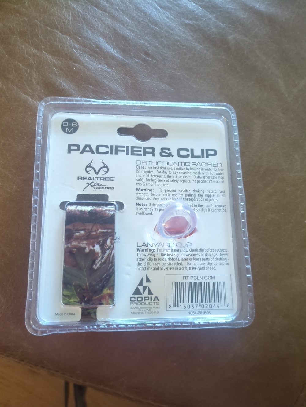 Realtree Orange Pacifier & Clip Set - Picture 5 of 5
